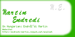 martin endredi business card